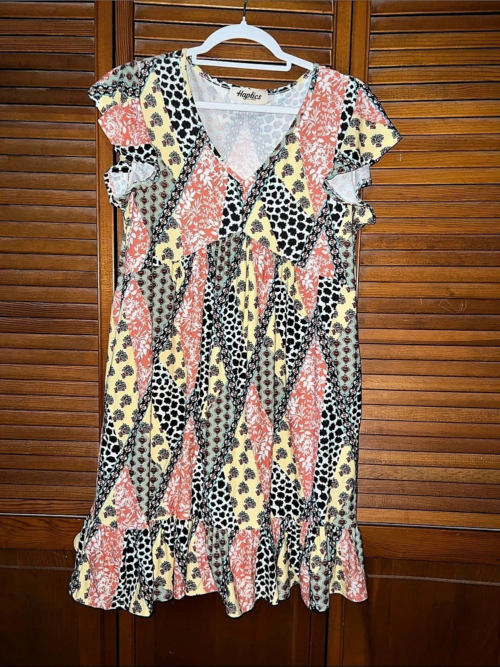 Haptics by Holly Harper Printed Ruffle Mini Dress